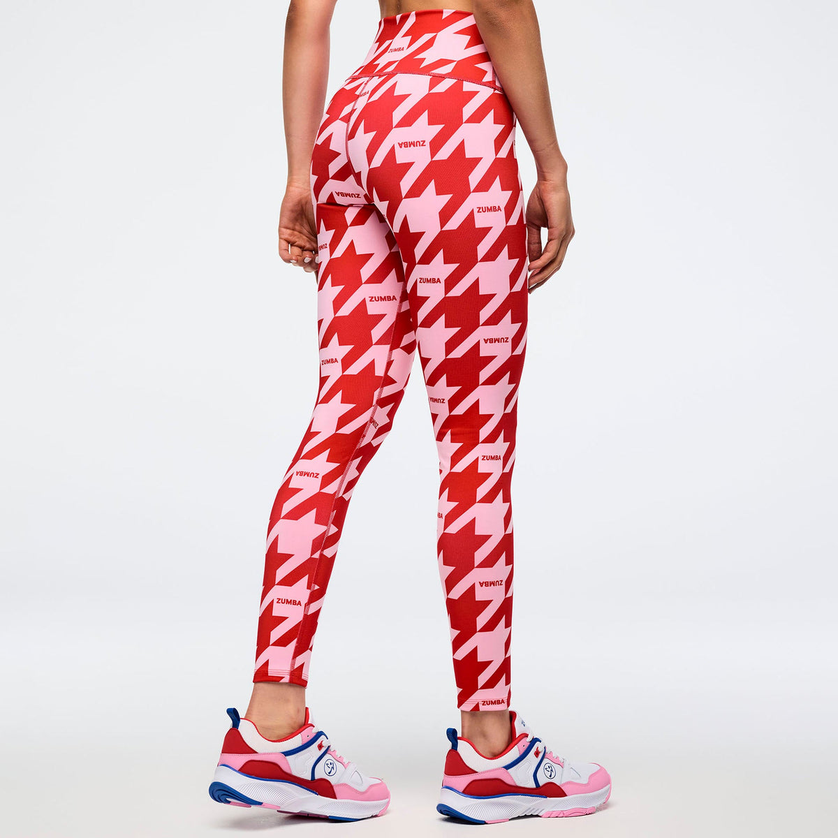 Zumba Amour Z-Lift High Waisted Ankle Leggings - Red/Pink Z1B000788