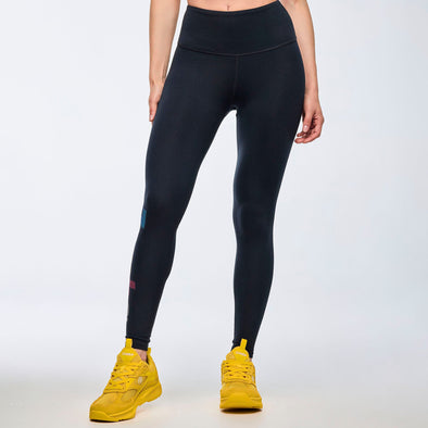 Apres Zumba High Waisted Ankle Leggings - Bold Black Z1B000805