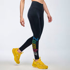 Apres Zumba High Waisted Ankle Leggings - Bold Black Z1B000805