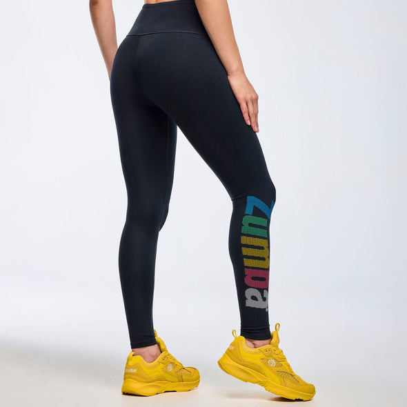 Apres Zumba High Waisted Ankle Leggings - Bold Black Z1B000805
