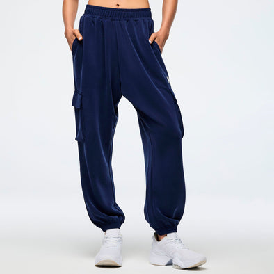 Apres Zumba Modal Slouch Cargo Pants - Let's go Indigo