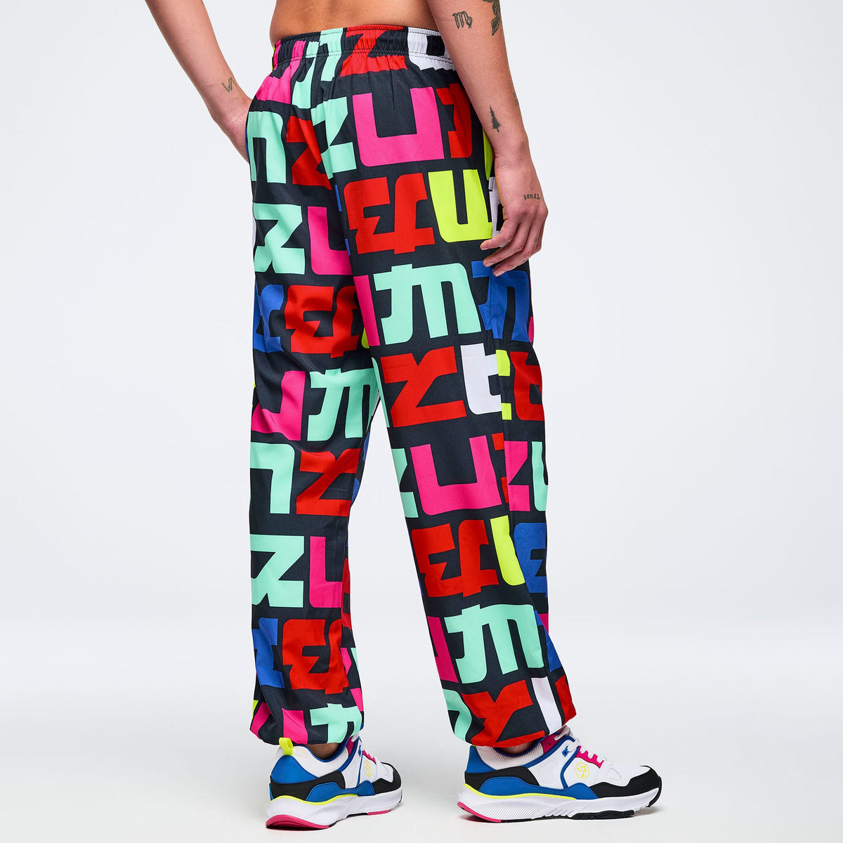 Eastern Flavor Baggy Woven Pants -  Black/Multi Z1B000809