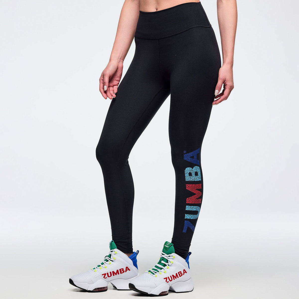 Latin Movement High Waisted Ankle Leggings - Bold Black Z1B000810