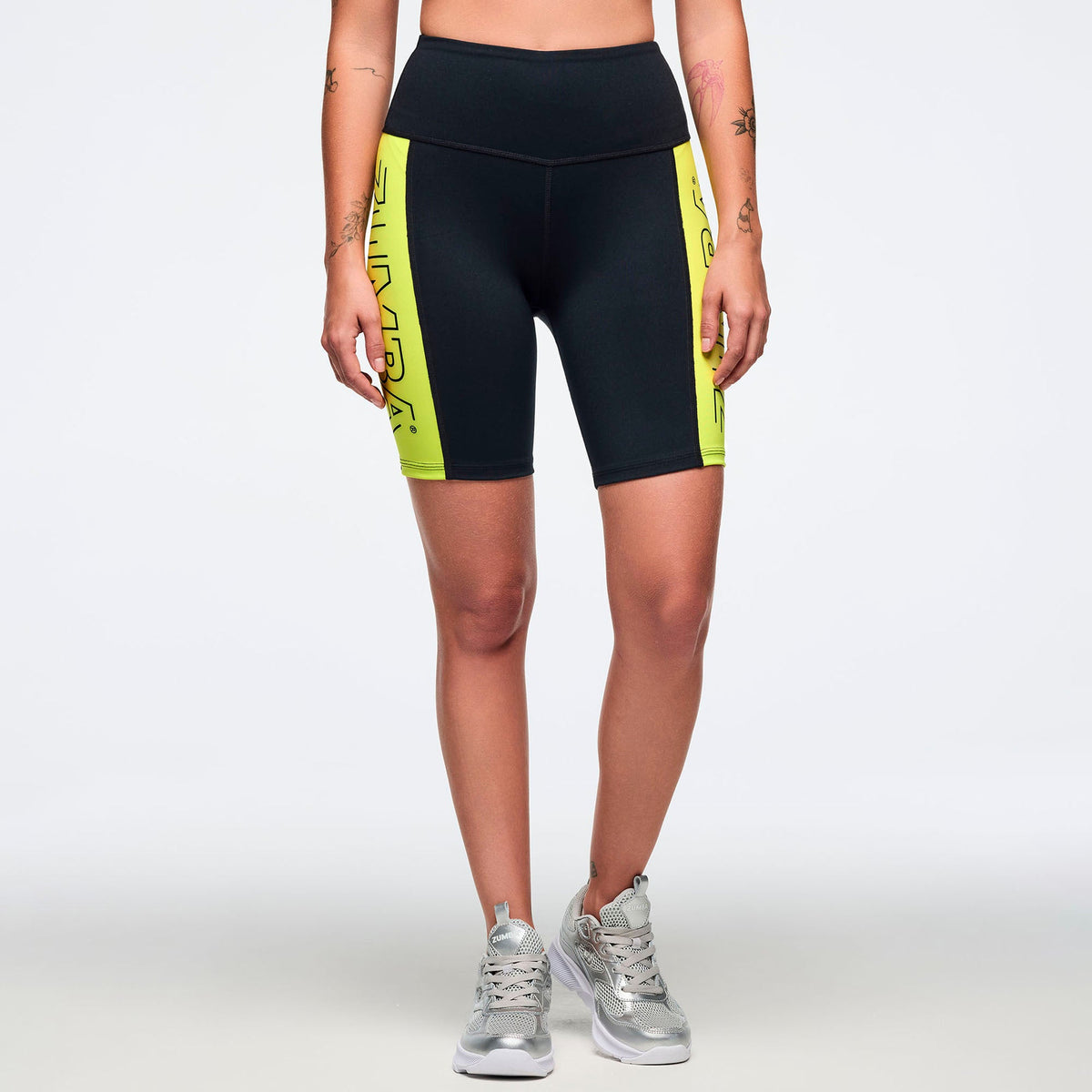 Zumba 25 High Waisted Biker Shorts - Bold Black Z1B000818