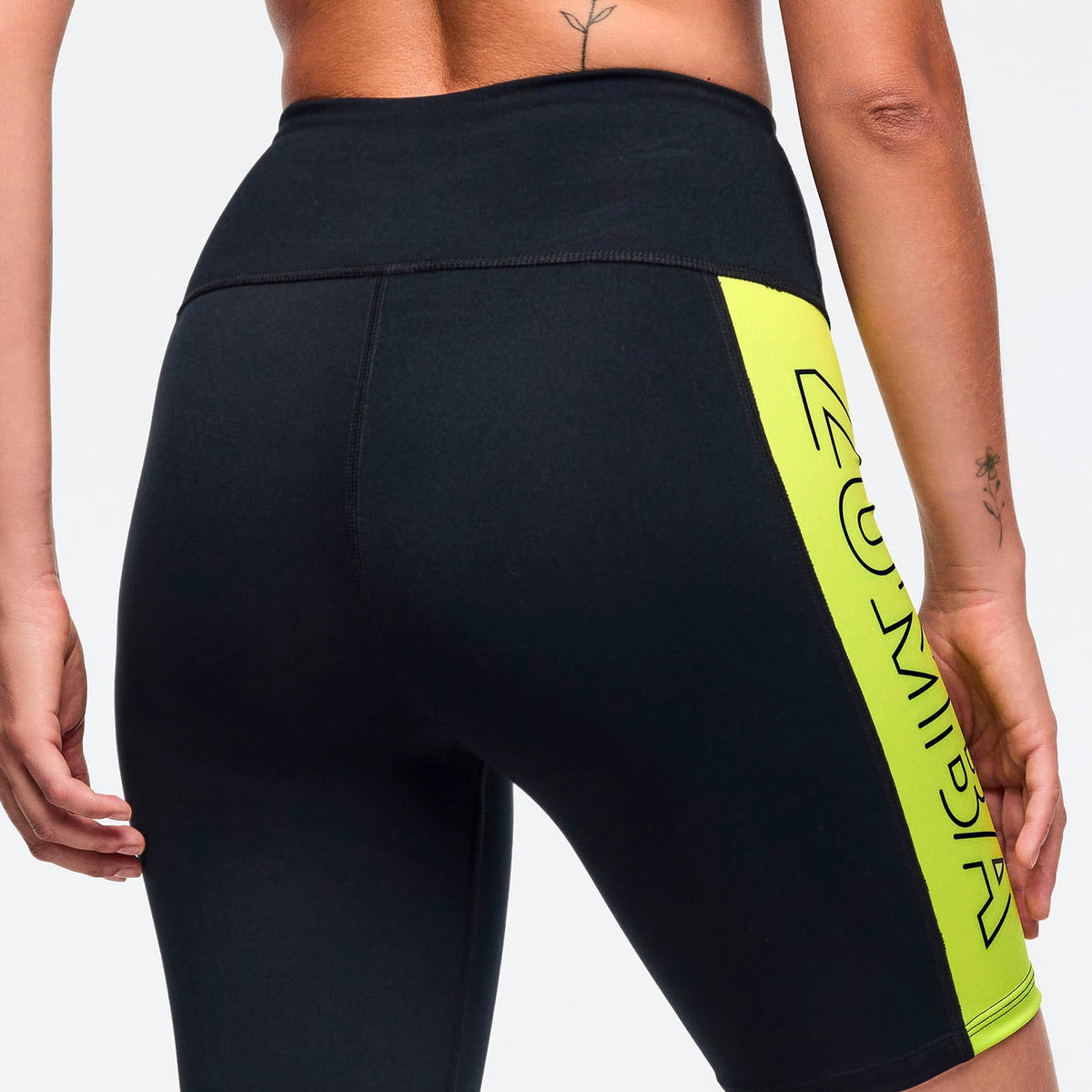 Zumba 25 High Waisted Biker Shorts - Bold Black Z1B000818