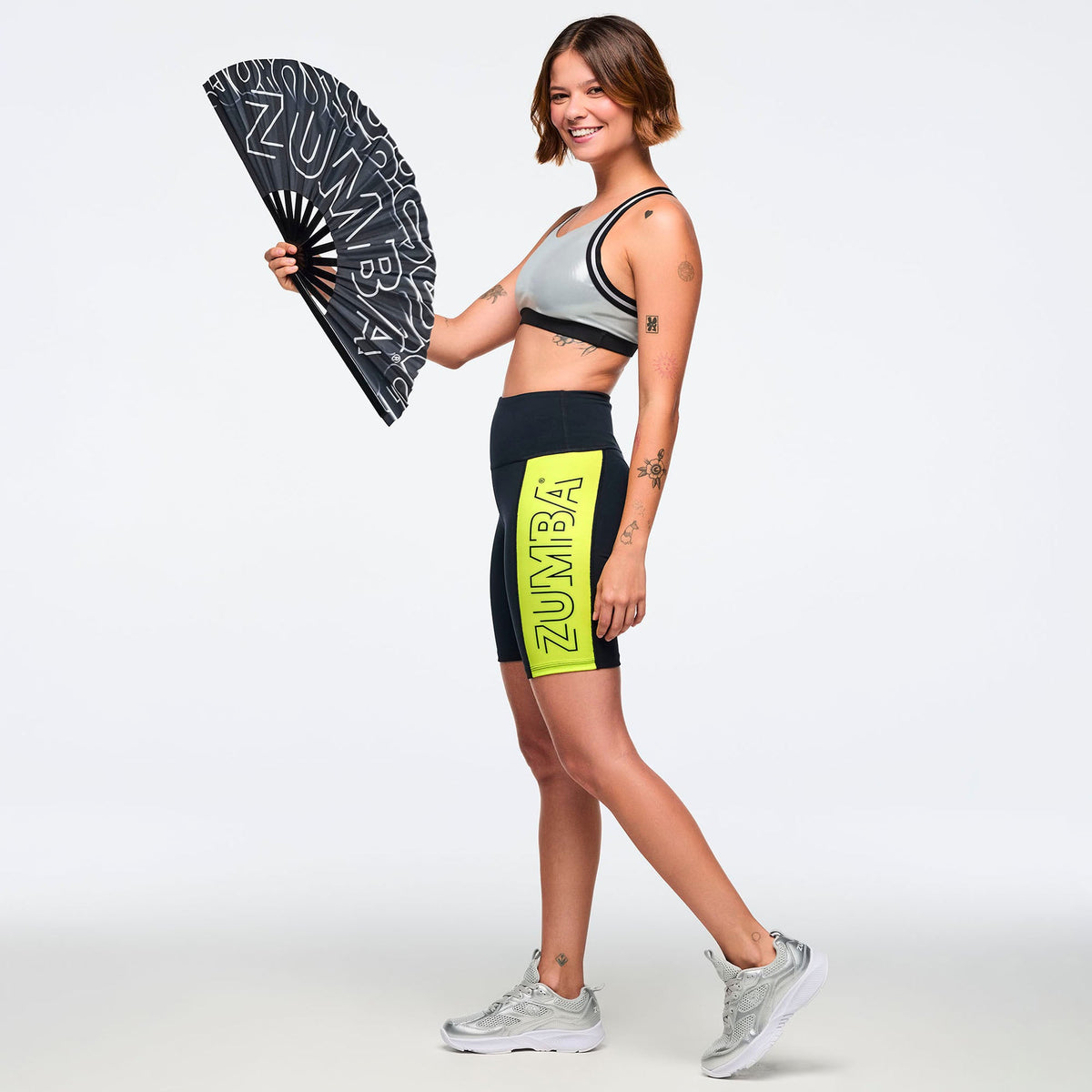 Zumba 25 High Waisted Biker Shorts - Bold Black Z1B000818