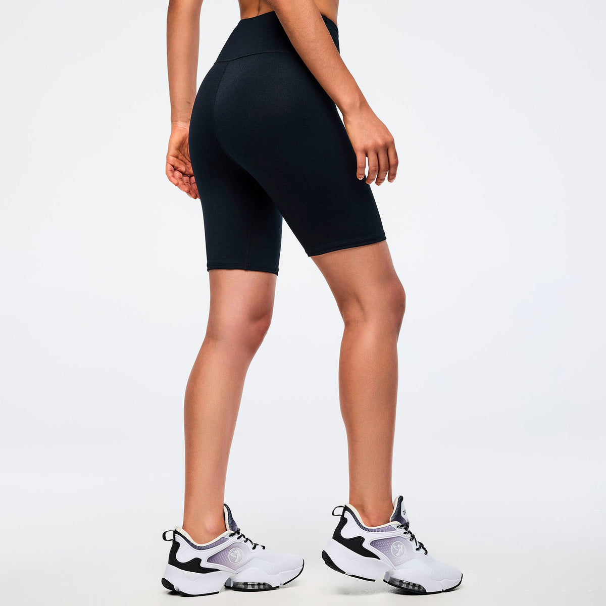 Zumba Basic High Waisted Biker Shorts - Bold Black Z1B000820