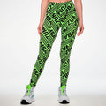Electric Feel Z-Lift High Waisted Ankle Leggings - Green/Black Z1B000858