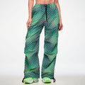 Electric Feel Woven Oversized Cargo Pants - Green/Pink Z1B000862