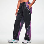 Electric Feel Curvy Track Pants - Black/Pink Z1B000864