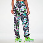 Electric Feel Slouch Woven Pants - White/Black Z1B000868