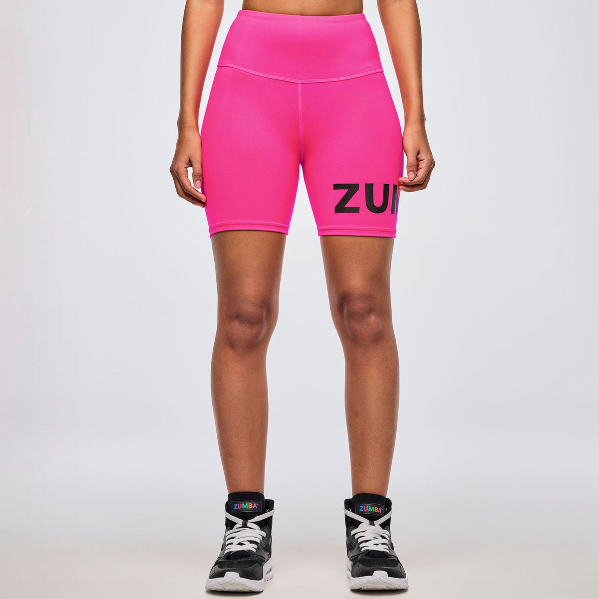 Neon High Waisted Biker Shorts - Gumball / Orange You Hot / Caution / Purple Pop Z1B000880