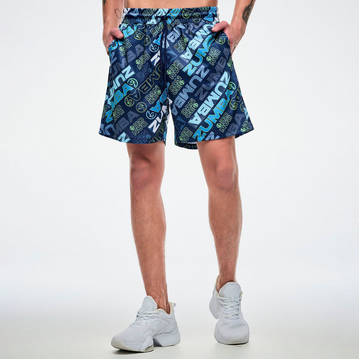 Jean Jamz Mesh Short - Navy/Green Z1B000888