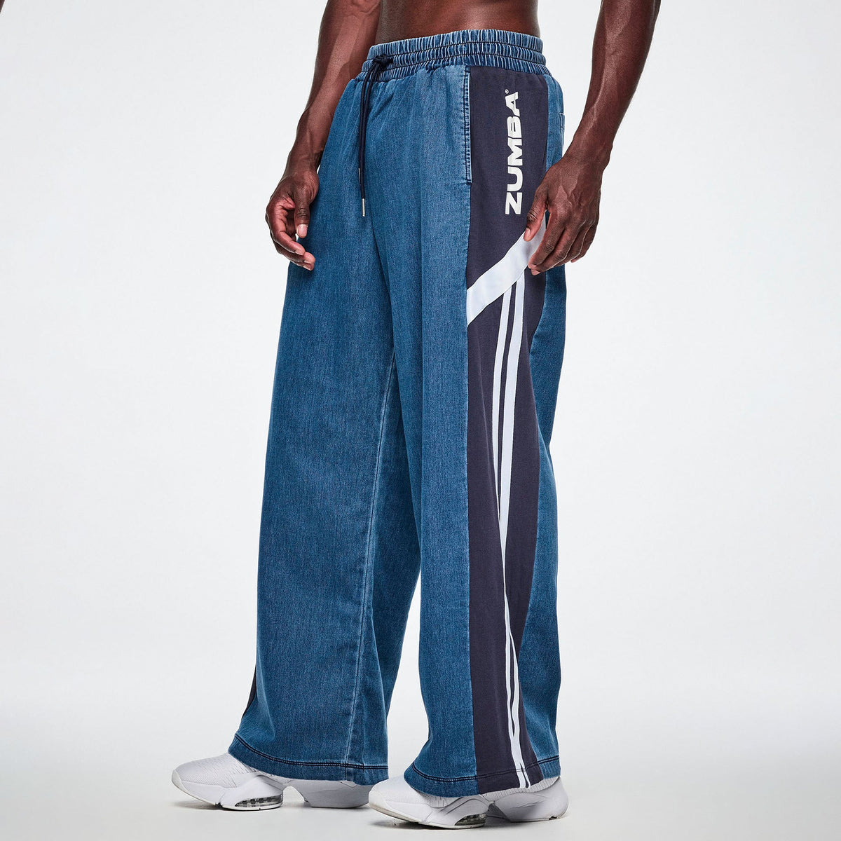Jean Jamz Wide Leg Combo Pants - Denim Z1B000891