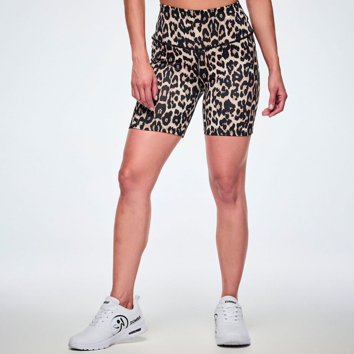 Rock 'n' Roll Z- Lift High Waisted Biker Shorts - Black/Tan Z1B000897