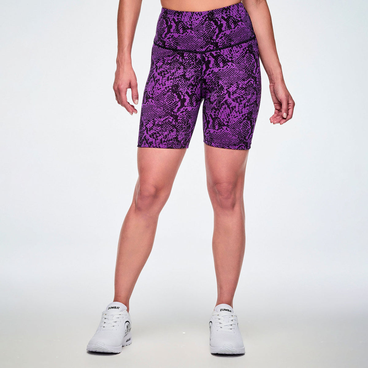 Rock 'n' Roll High Waisted Biker Shorts - Pink / Purple Z1B000898