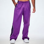Rock 'n' Roll Curvy Track Pants - Purple/Black Z1B000907