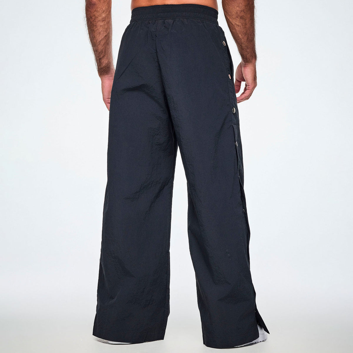 Rock 'n' Roll Wide Leg Pants With Side Snaps - Bold Black Z1B000910