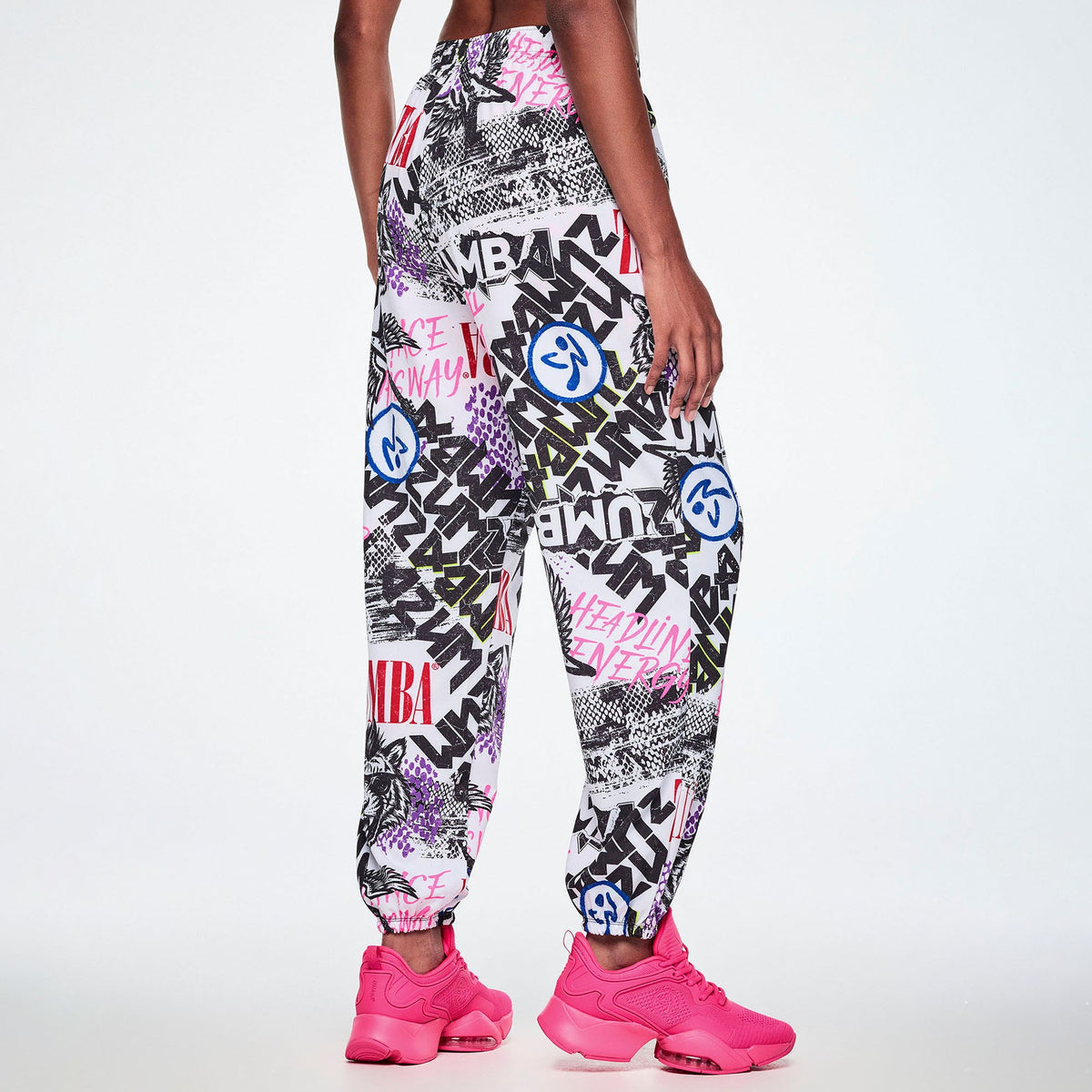 Rock 'n' Roll Slouch Woven Pants - White/Black Z1B000913