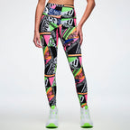 Dale-Z Z-Lift High Waisted Ankle Legging - Black/Pink Z1B000919
