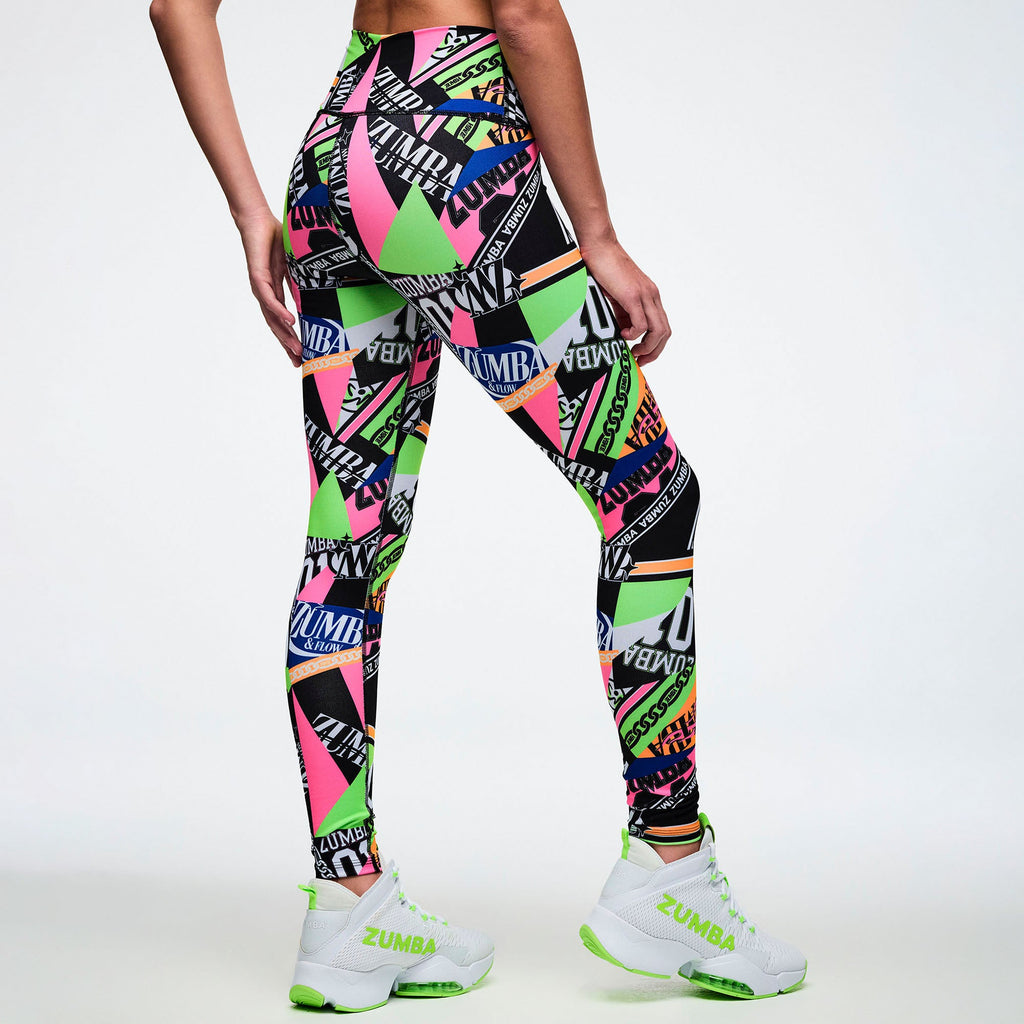 Dale-Z Z-Lift High Waisted Ankle Legging - Black/Pink Z1B000919