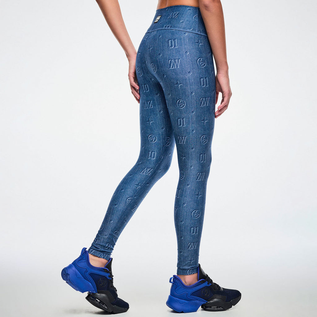 Dale-Z High Waisted Ankle Legging - Denim Z1B000921