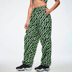 Dale-Z Woven Oversized Cargo Pants - Green/Black Z1B000924