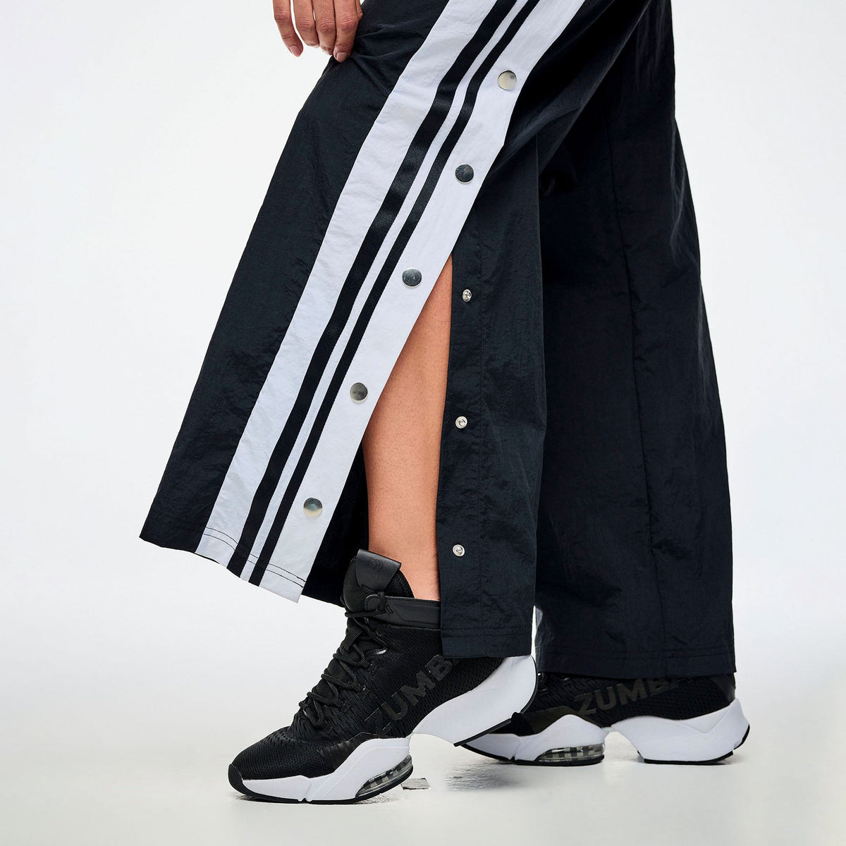 Dale-Z High Waisted Pants With Side Snaps -  Bold Black Z1B000927