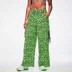 Dale-Z High Waisted Woven Cargo Pants - Green/Black Z1B000929