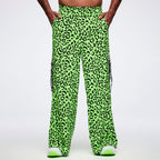 Dale-Z High Waisted Woven Cargo Pants - Green/Black Z1B000929