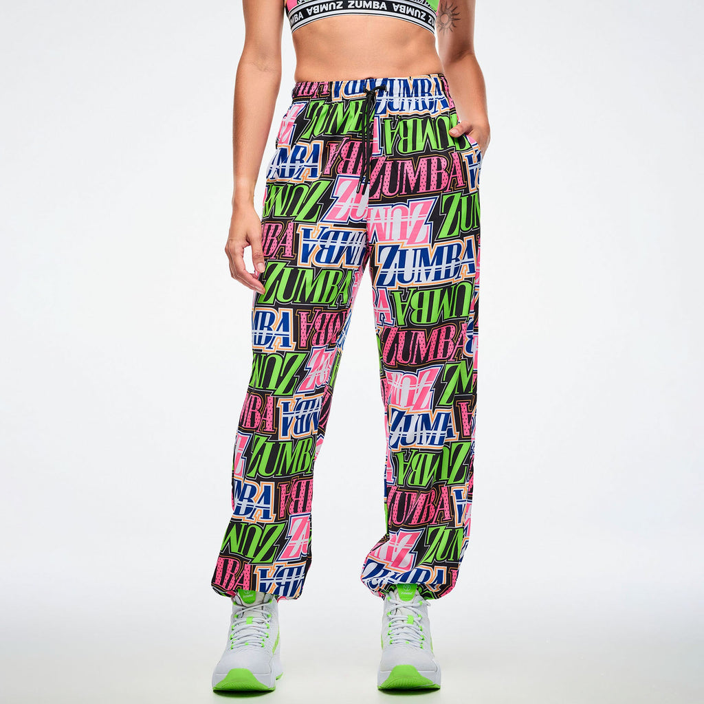 Dale-Z Slouch Woven Pants - White/Pink Z1B000930