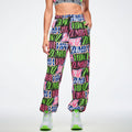 Dale-Z Slouch Woven Pants - White/Pink Z1B000930