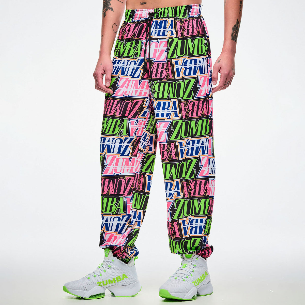 Dale-Z Slouch Woven Pants - White/Pink Z1B000930