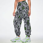 Dale-Z Parachute Cargo Pants - Black/White Z1B000933