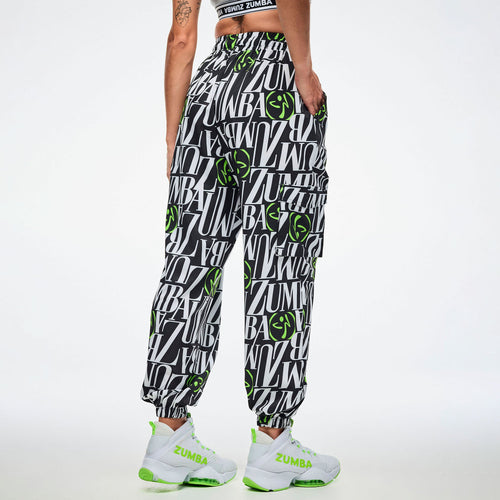 Dale-Z Parachute Cargo Pants - Black/White Z1B000933