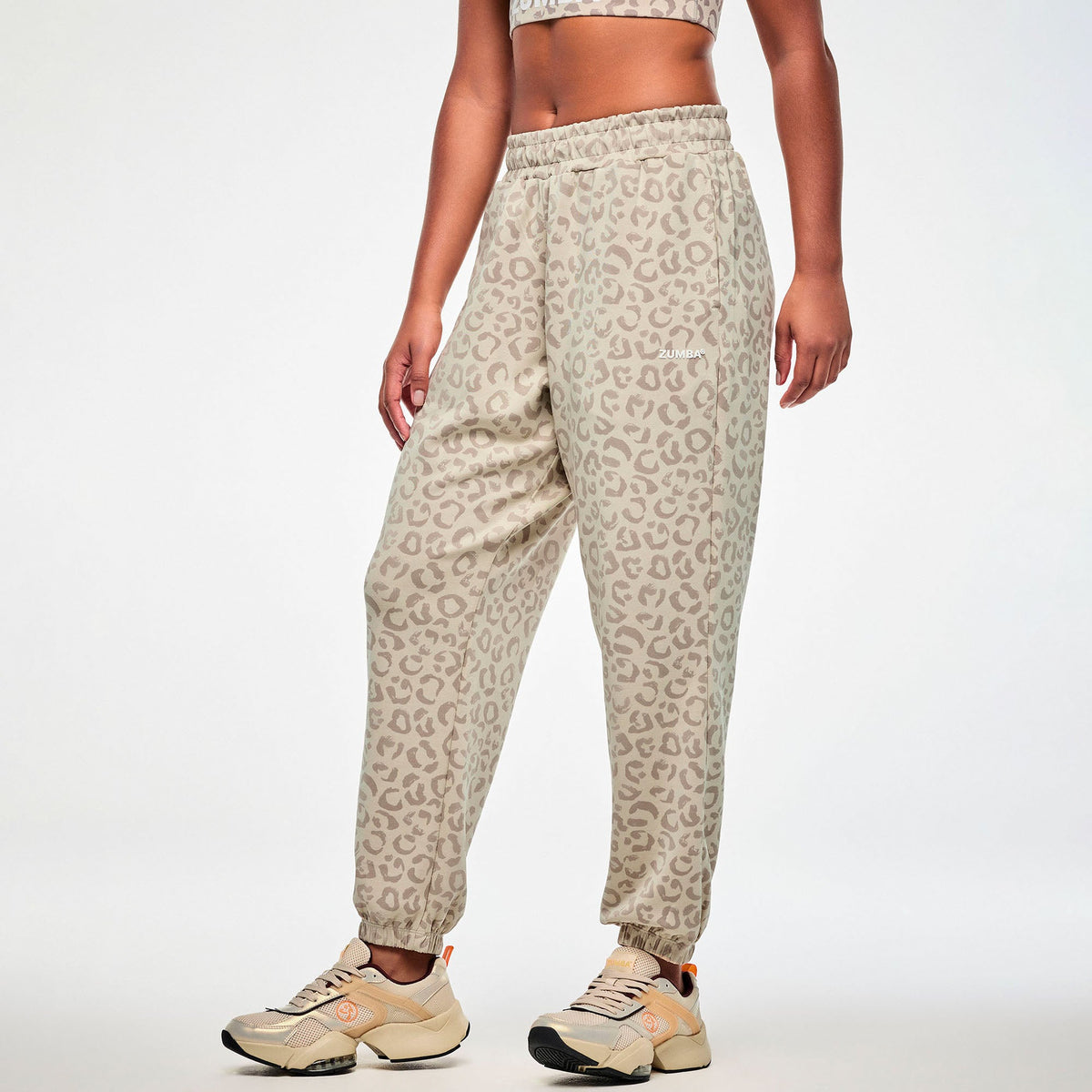 Zumba Modal Knit Slouch Cargo Pants - Beige/Tonal Z1B000937