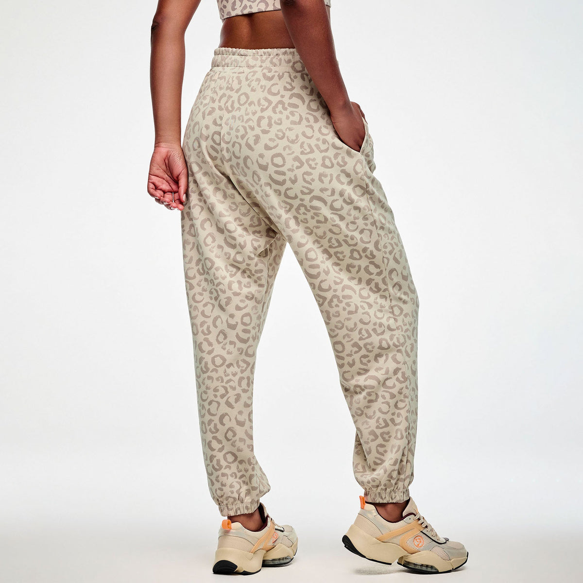 Zumba Modal Knit Slouch Cargo Pants - Beige/Tonal Z1B000937