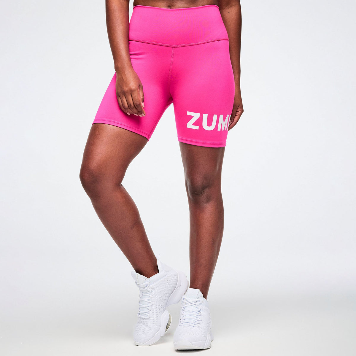 Color Spree High Waisted Biker Shorts - Back to the Fuchsia Z1B000942