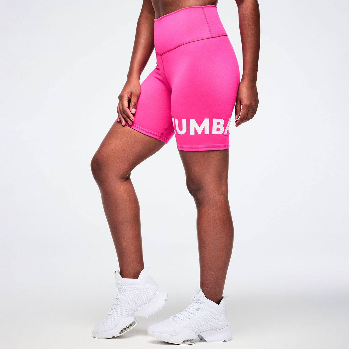 Color Spree High Waisted Biker Shorts - Back to the Fuchsia Z1B000942