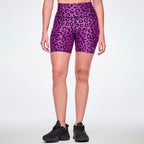 Ultrabright High Waisted Biker Shorts - Purple/Black Z1B000995