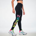 Electric Feel High Waisted Ankle Leggings - Bold Black Z1B001007