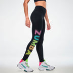 Electric Feel High Waisted Ankle Leggings - Bold Black Z1B001007