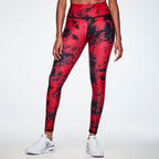 Rock 'n' Roll High Waisted Ankle Leggings - Red/Black Z1B001055