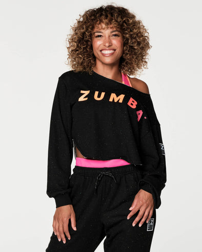 Zumba Move Crop Sweatshirt - Bold Black Z1T000370