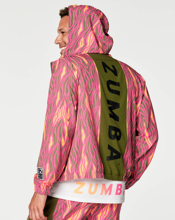 Zumba Chillin' Zip-Up Track Jacket - Shocking Pink Z1T000374