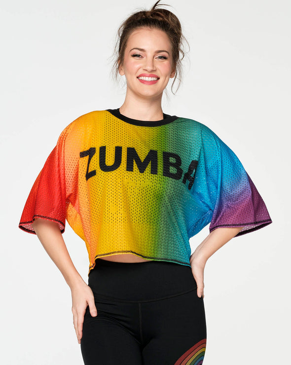 Zumba With Pride Mesh Top - Rainbow Z1T000377
