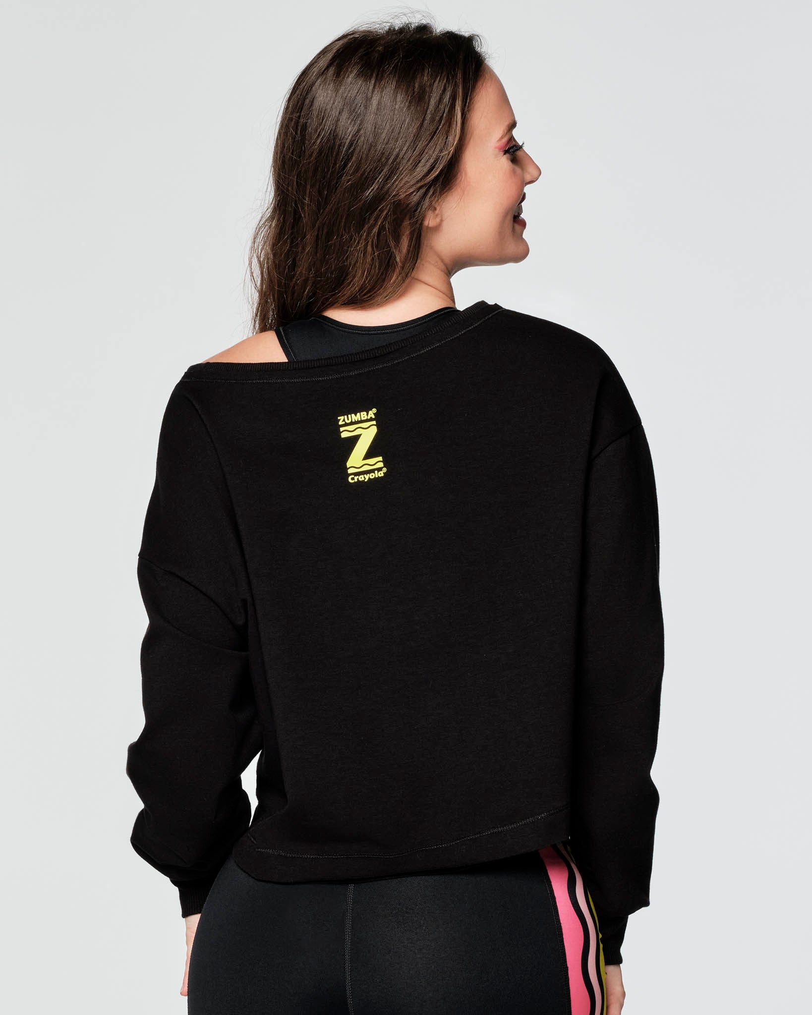 Zumba X Crayola Dance In Color Long Sleeve Top - Bold Black 