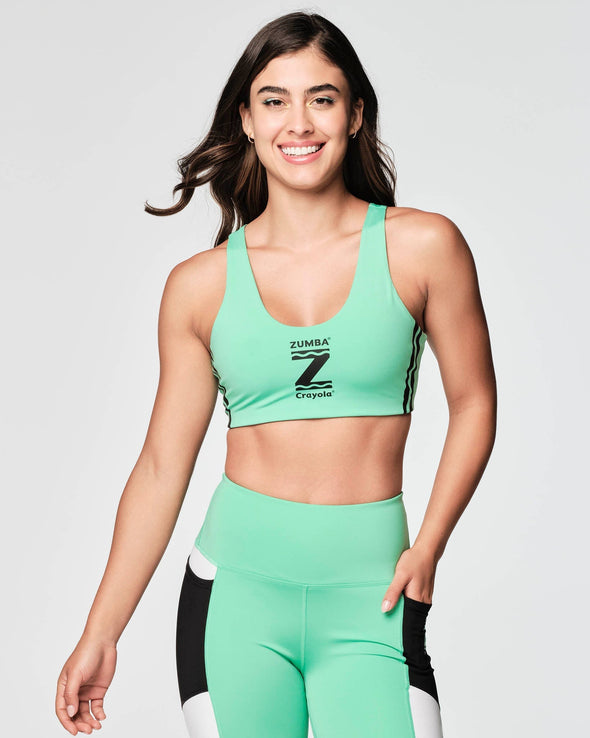 Zumba X Crayola Dance In Color Reversible Bra -  Spring into Action Z1T000416