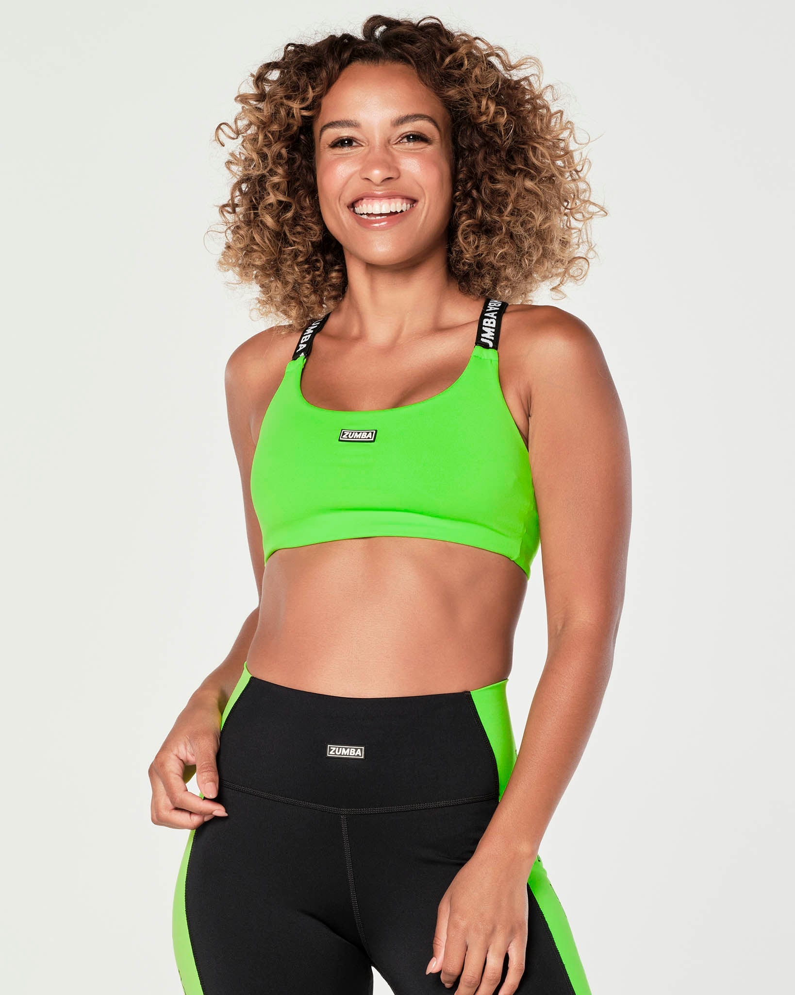 Shimmer Bra Tank Combo - Lime Flash - Muscle Nation