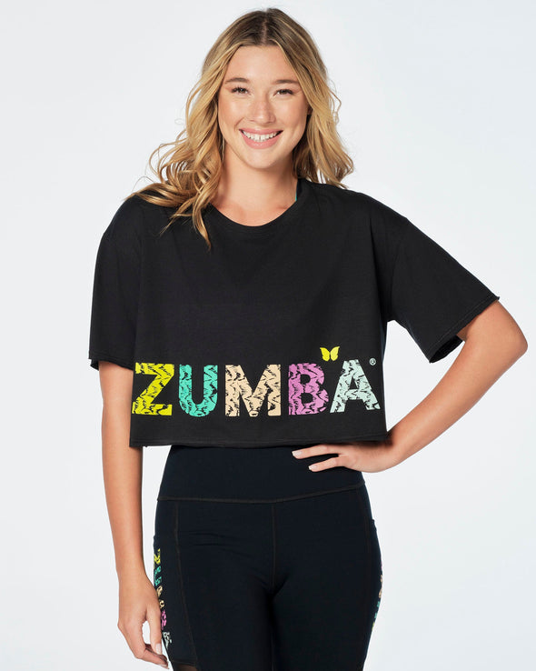 Zumba Transform Crop Top -  Bold Black Z1T000454